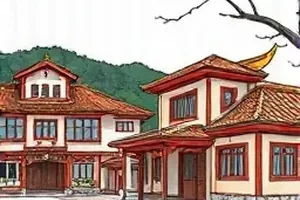 云上绣坊的学徒在云海里展开绣布与银针