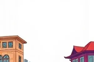 雪线以北的科考队在山脊旧营地前查看记录本